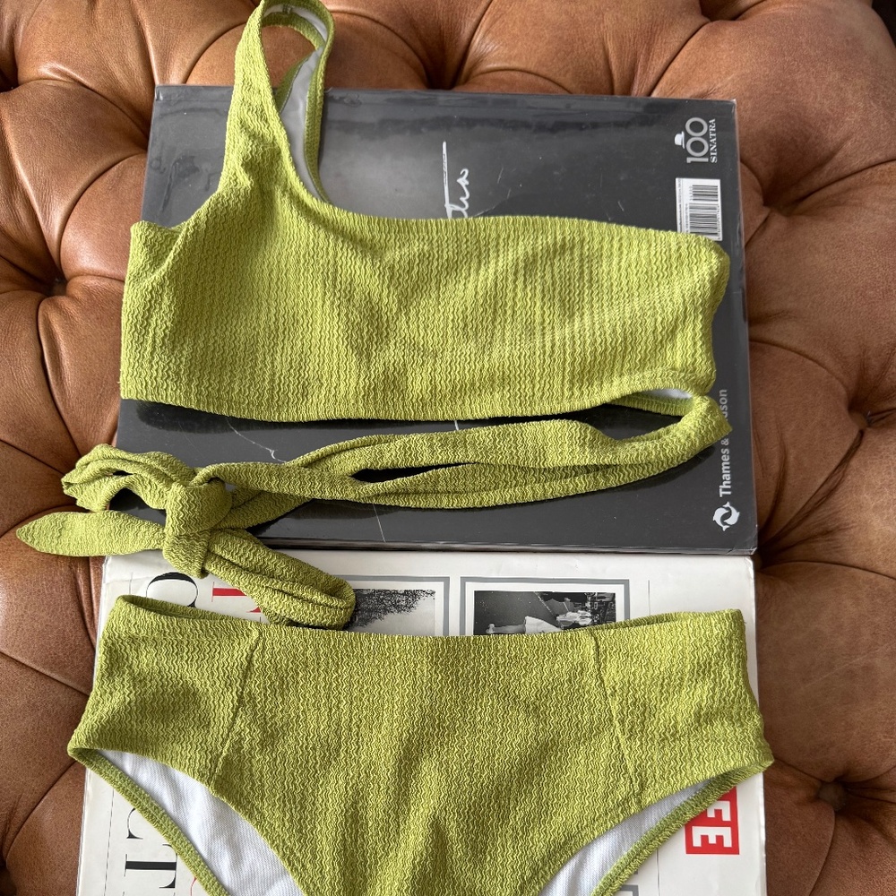 2 piece one shoulder swimsuit